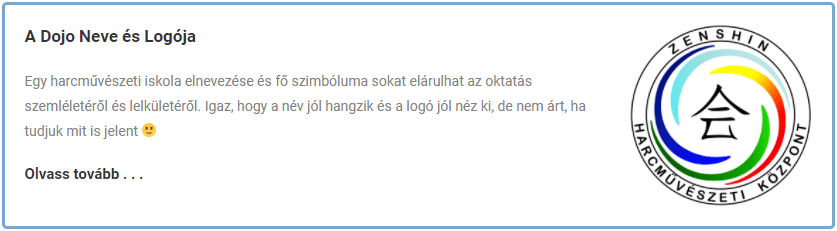 Zenshin Blog - Dojo neve és logója